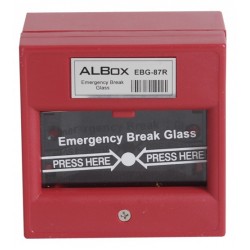 Albox EBG87  R/ G/ W Push Button Emergency Break Glass (Manual Call Point)